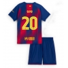 Otroški Nogometni dresi Barcelona Dani Olmo #20 Domači 2025-26 Kratek Rokav (+ Kratke hlače)